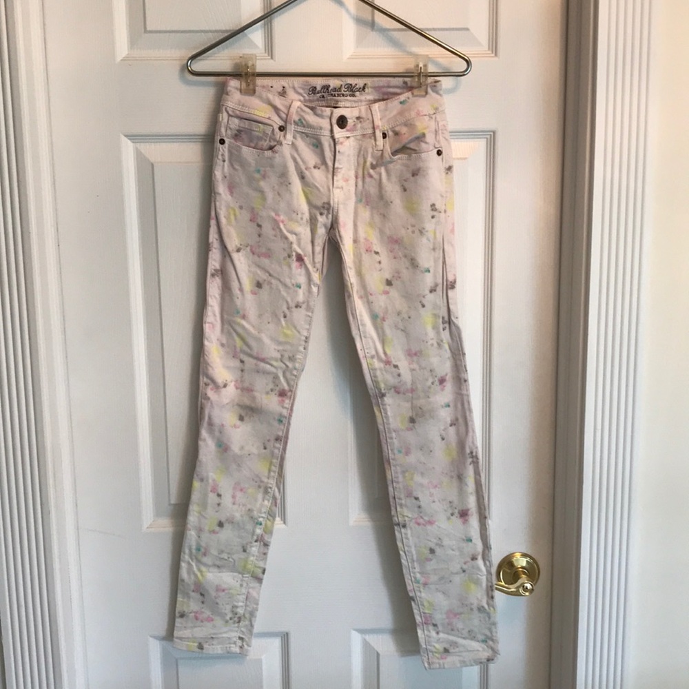 Paint Spattered Denim Jeans